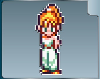 MARLE Sprite No. 1 from Chrono Trigger 16 Bit Vinyl Decal Sticker