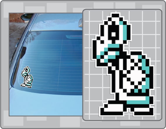 Pegatina de vinilo Mario Bros pixel