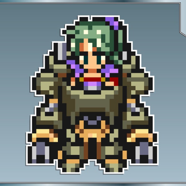 TERRA BRANFORD in Mech Suit from Final Fantasy 16Bit Sprite Vinyl Decal Classic NES Sticker