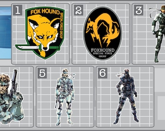 Solid Snake or Foxhound Logo from Metal Gear Solid Vinyl Decal Choose Your Favorite!