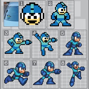 Mega Man Sprites Character Pack #1 Choose Your Favorite  Megaman Car Window Laptop Stickers