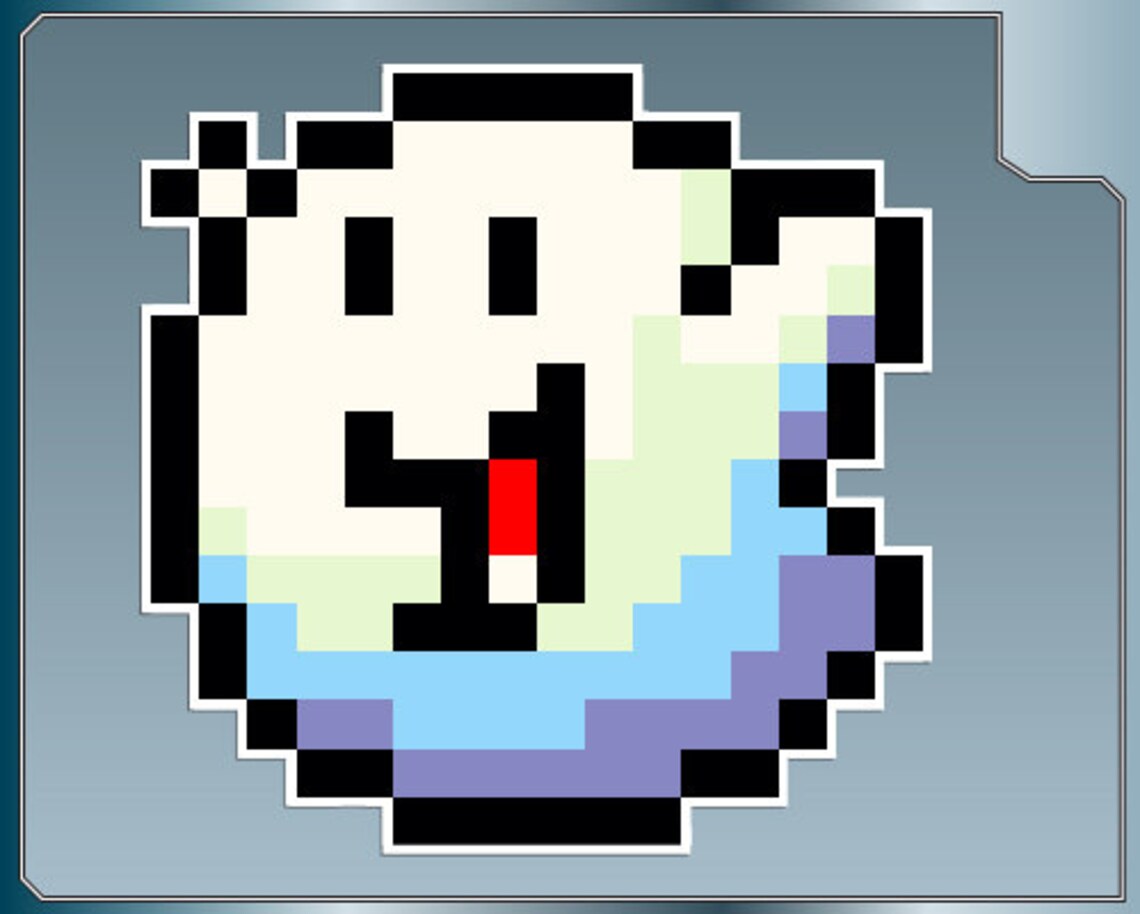 BOO SPRITE No. 3 from Super Mario Bros. Vinyl Decal Classic Etsy