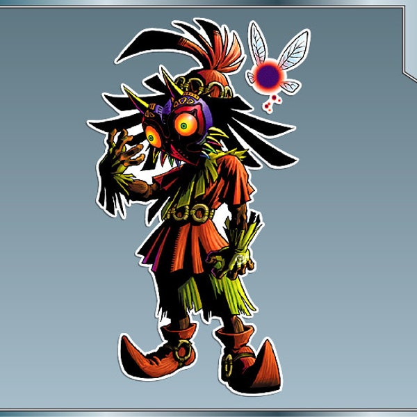 Calcomanía de vinilo SKULL KID de la leyenda de Zelda Majora's Mask. ¡Calcomanía para casi cualquier cosa!