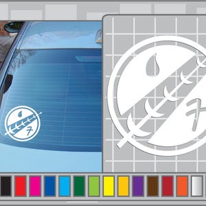 Mandalorian Crest Logo Cut Vinyl Decal #1 Boba Fett Grogu The Mandalorian Sticker
