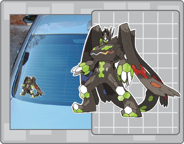 zygarde 100 vinyl decal no 1 from pokemon car window laptop etsy