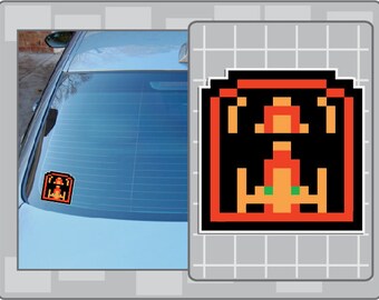 MISSILE TANK Sprite from Metroid 8Bit Vinyl Decal Video Game Sticker Laptop Car Window Decal