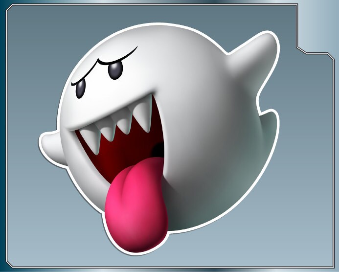 BOO Cartoon Vinyl Decal No. 2 from Super Mario Bros. Classic Etsy