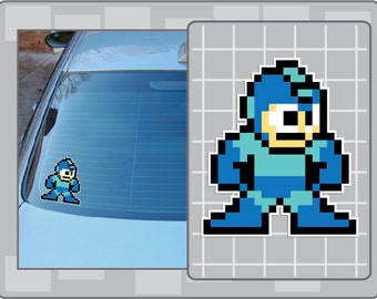 MEGA MAN Sprite from Mega Man 8 Bit Vinyl Decal Sticker