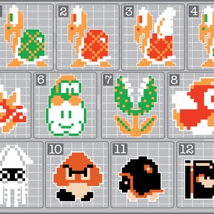 Super Mario Bros. 1 ENEMIES Vinyl Decal Choose Your Favorite 8bit Sprite Sticker
