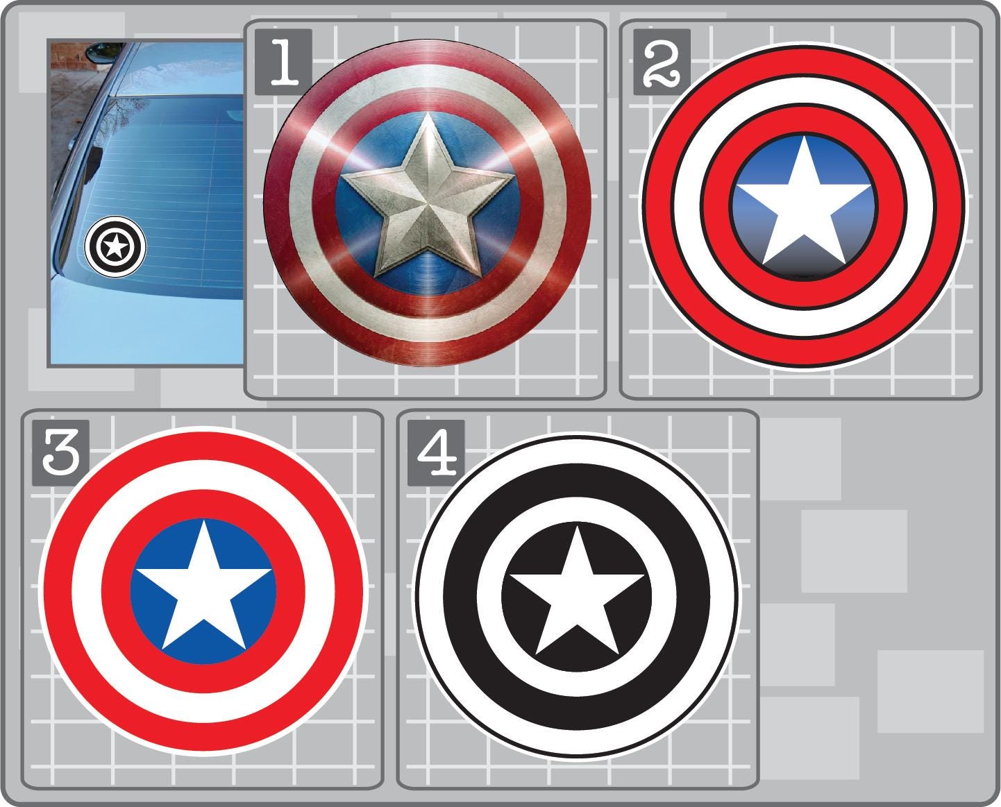 CAPTAIN America's Shield Icon Logo Vinyl Decal Sticker - Etsy Canada