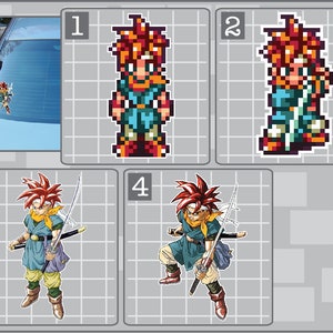 CRONO from Chrono Trigger Vinyl Decal Sticker Choose Your Character Chronotrigger Stickers