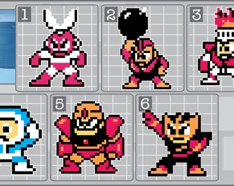 Mega Man 1 BOSSES Vinyl Decals Cut Man, Guts Man, Bomb Man and More Choose Your Favorite Car Window Laptop Stickers