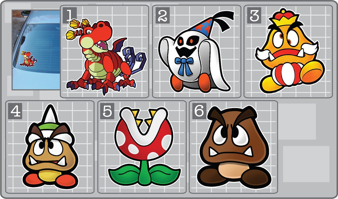 BOWSER vinyl decal from Super Mario Bros. Choose Your Favorite! Paper  Mario, Mario Brothers, King Koopa