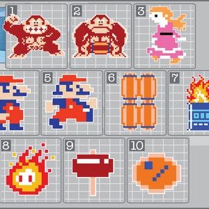 DONKEY KONG Sprites vinyl decals from Donkey Kong Sticker Choose Your Favorite!