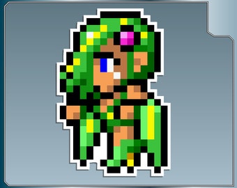 RYDIA as Adult Sprite No. 1 from Final Fantasy IV 8 Bit Vinyl Decal Classic NES Sticker