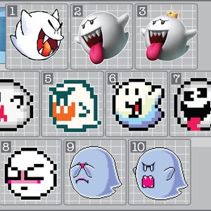BOO Ghosts from Super Mario Bros. Vinyl Decal Classic NES Sticker Choose Your Favorite!
