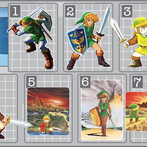 LINK Vinyl Decal from the Legend of Zelda Choose Your Version Pack #2 Ocarina of Time Majora&#39;s Mask Original Laptop Phone Sticker