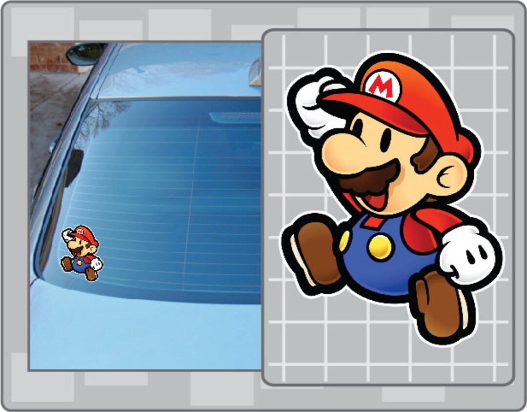 PAPER MARIO Vinyl Decal From Super Mario Bros. Sticker for Almost