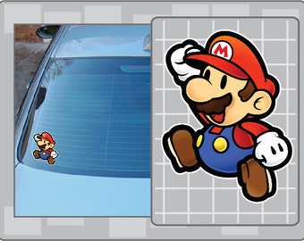 PAPER MARIO vinyl decal from Super Mario Bros. Sticker for almost anything!