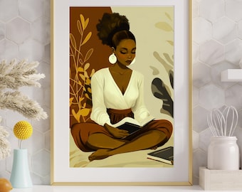 Abstract African Woman Art Print: Ethnic Home Decor (Digital Download)