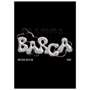 FC Barcelona Chrome Poster - 21x29.7 cm / 8x12&quot;