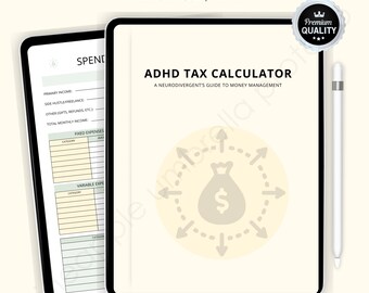 ADHD Tax Tracker | Money Shame Workbook for Neurodivergent Budgeting | Impulse Spending Log | ADHD Finance Tool | Printable PDF, Digital