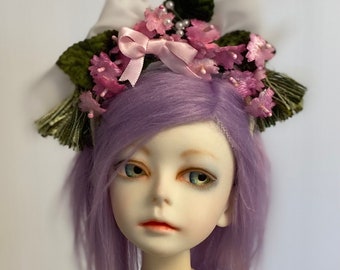 Doll floral crown headband
