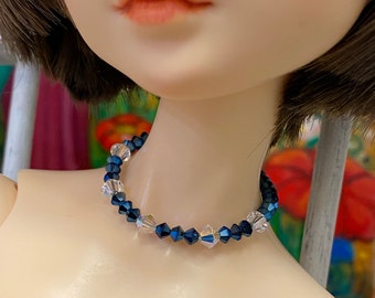 BJD doll necklace, genuine Swarovski crystals