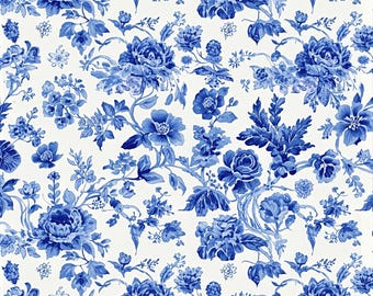 Blue Floral Pattern Seamless Tile | Mediterranean Delft Digital Paper ...