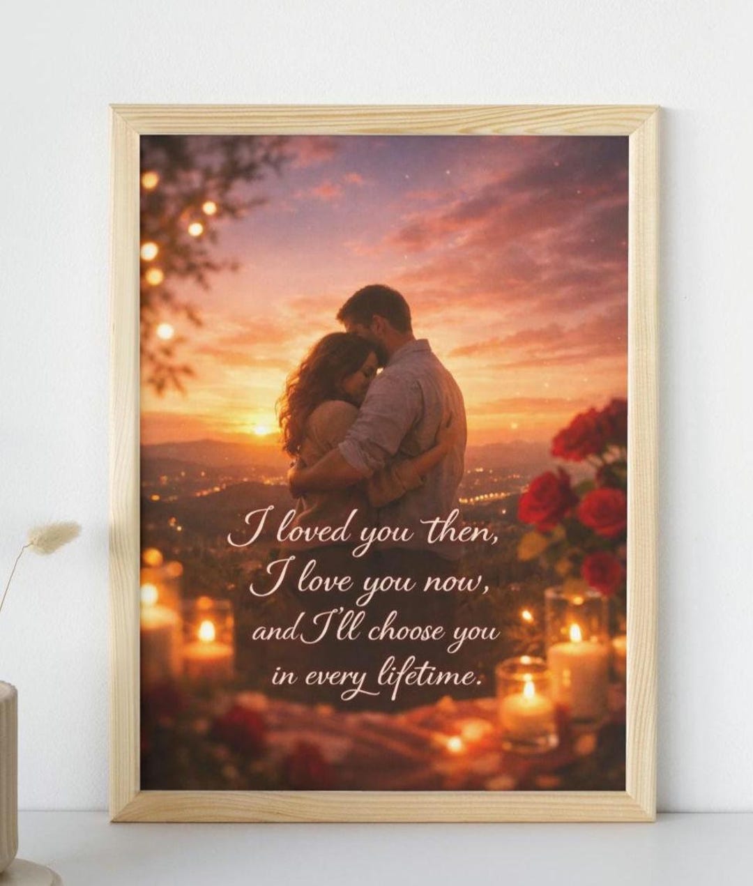 Romantic Wall Art for Wife. Valentines Day Love Quote Print.anniversary ...