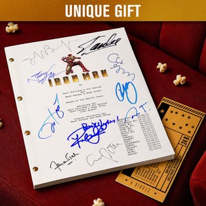 IRON MAN (2008) Signed Movie Screenplay / Film Script | Autograph Preprints | Film Memorabilia | Limited Edition | Unique Gift