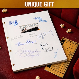 TITANIC (1997) Signed Movie Screenplay / Film Script | Autograph Preprints | Film Memorabilia | Limited Edition | Unique Gift Idea