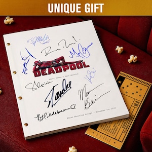 DEADPOOL (2016) Signed Movie Screenplay / Film Script | Autograph Preprints | Film Memorabilia | Limited Edition | Unique Gift