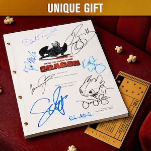 How to Train Your Dragon (2010) Signed Movie Screenplay / Film Script | Autograph Preprints | Memorabilia | Limited Edition | Unique Gift