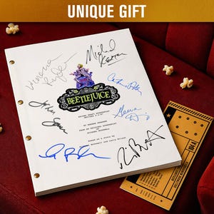 BEETLEJUICE (1988) signiertes Drehbuch | Handschriftliche Drucke | Film Memorabilien | Limitierte Auflage | Einzigartiges Geschenk
