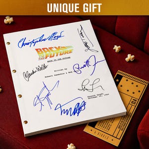 Zurück in die Zukunft (1985) Signiertes Drehbuch / Drehbuch | Handschriftliche Drucke | Film Memorabilien | Limitierte Auflage | Einzigartiges Geschenk