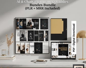 ChatGPT Business Guide Bundle | AI Prompts, Editable eBooks (PLR/MRR)