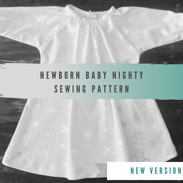 Newborn Baby Nighty Nightie Sewing Pattern ~Vintage style Night Gown
