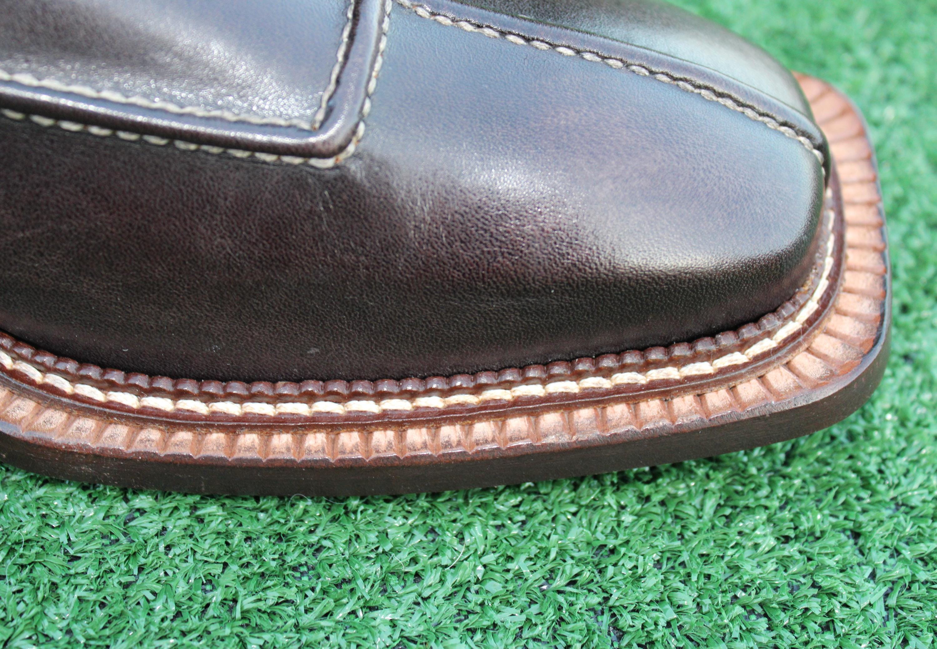 Stefano Branchini  Handmade Brown Leather Brogue Dress Shoes Men’s Size UK 9.5 Stefano Branchini Penny Loafer - Pre-owned - Leffot main image 2
