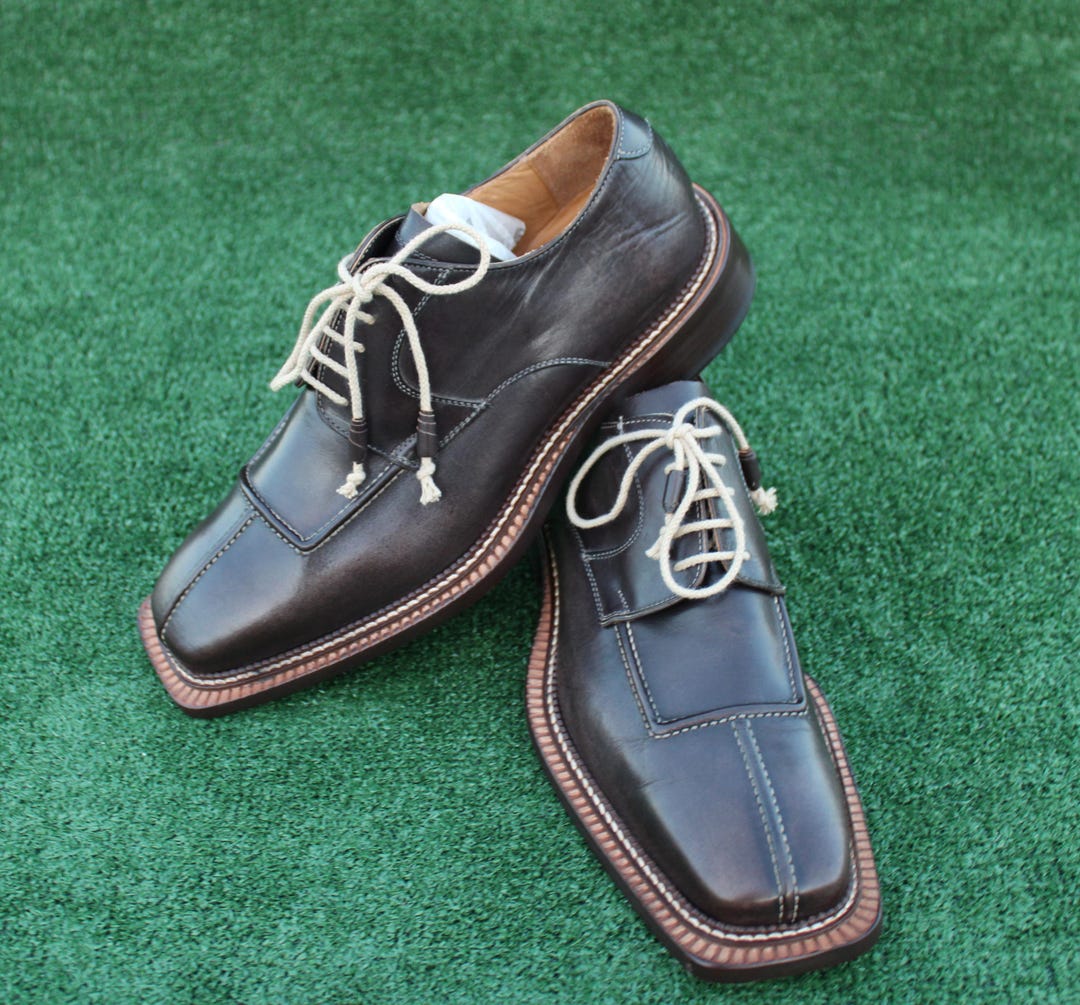 Stefano Branchini Handcrafted Brown Leather Derby Shoes  display picture 3
