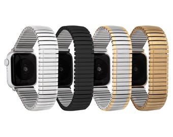 Correa elástica de acero inoxidable para Apple Watch, correa de expansión metálica XL