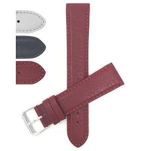 Bandini Leather Watch Strap, Semi-Padded, Stitching - 12mm 14mm, 16mm, 18mm, 20mm