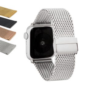 Bandini Adjustable Mesh Watch Band, Thick Milanese Strap for Apple Watch Series 10/9/8/7/6/5/4/3/2/1, SE & Ultra 1  2