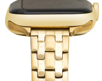 Bandini Womens Slim Stainless Steel Strap for Metal Apple Watch Band