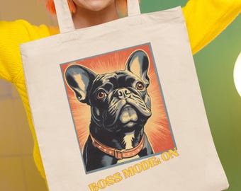 French Bulldog Personalized Tote Bag, Dog Lover Custom Gift