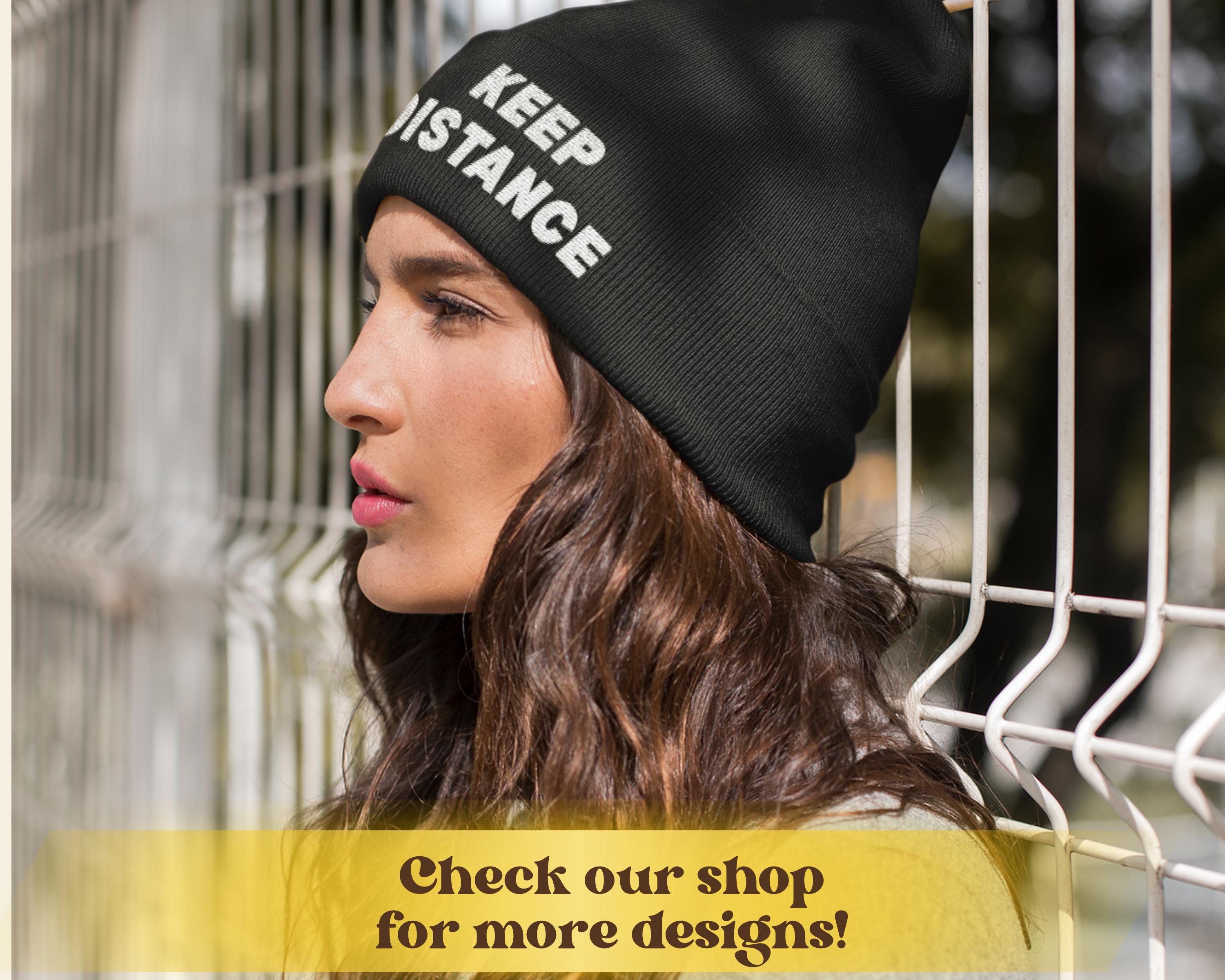 帽子 SARCASIC beanie Funny Embroidered Sarcastic Beanie, Cozy Knit Winter Hat, Fashion