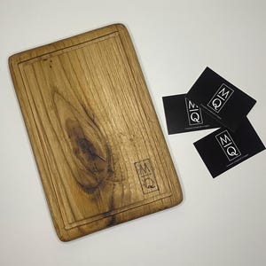 Tagliere artigianale in legno di castagno con scanalatura – 26×17×2,5 cm – utensile da cucina / regalo gourmet – Prezzo di lancio