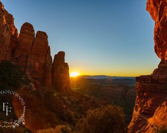 Cathedral Rock Sunset Print | Sedona Arizona Desert Landscape | Landscape Photography