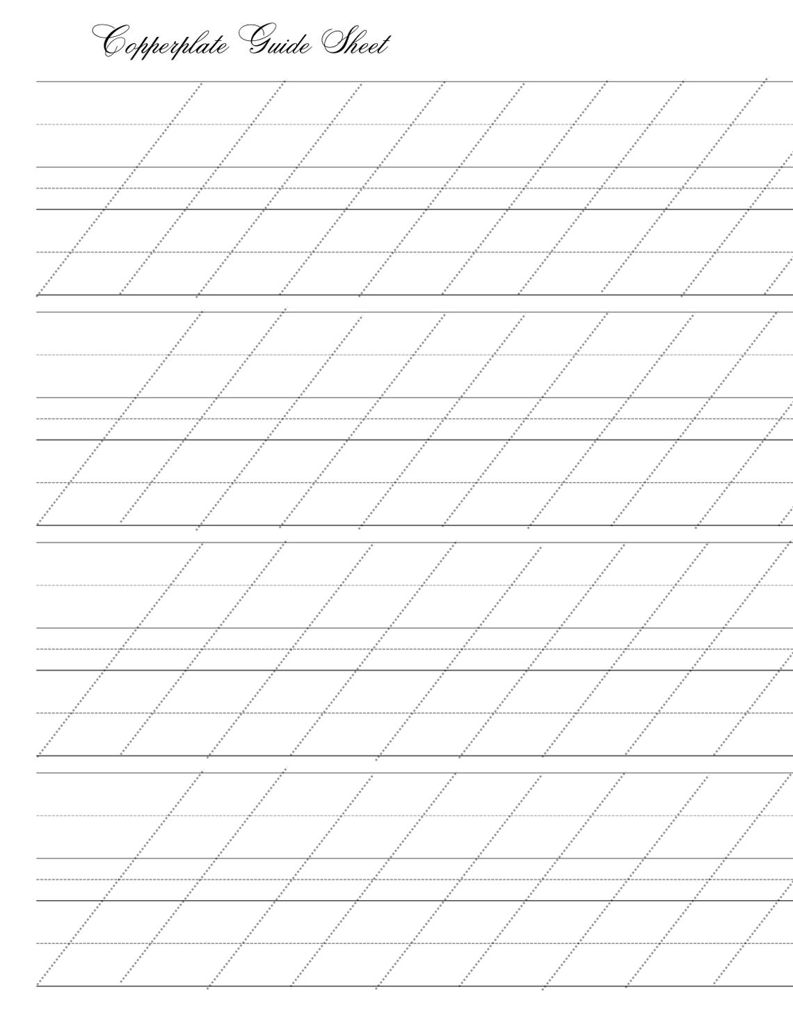 Copperplate Calligraphy Practice Sheet: Beginner-friendly Guide (PDF ...