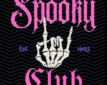 Spooky Club Halloween Digital File